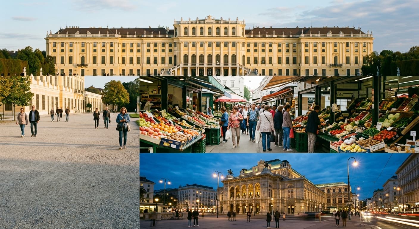 Day 1: Schönbrunn Palace, Naschmarkt & Opera