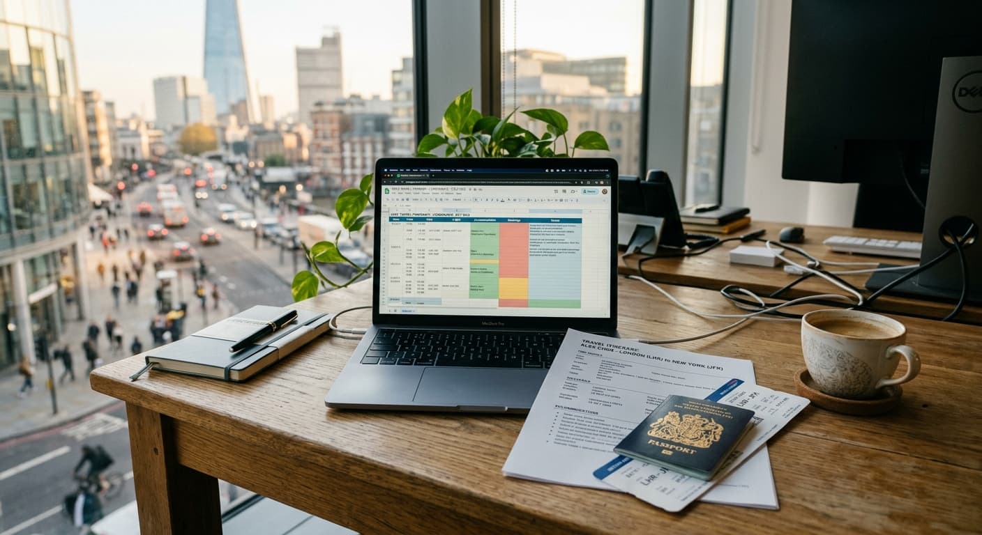 Business Travel Itinerary Template