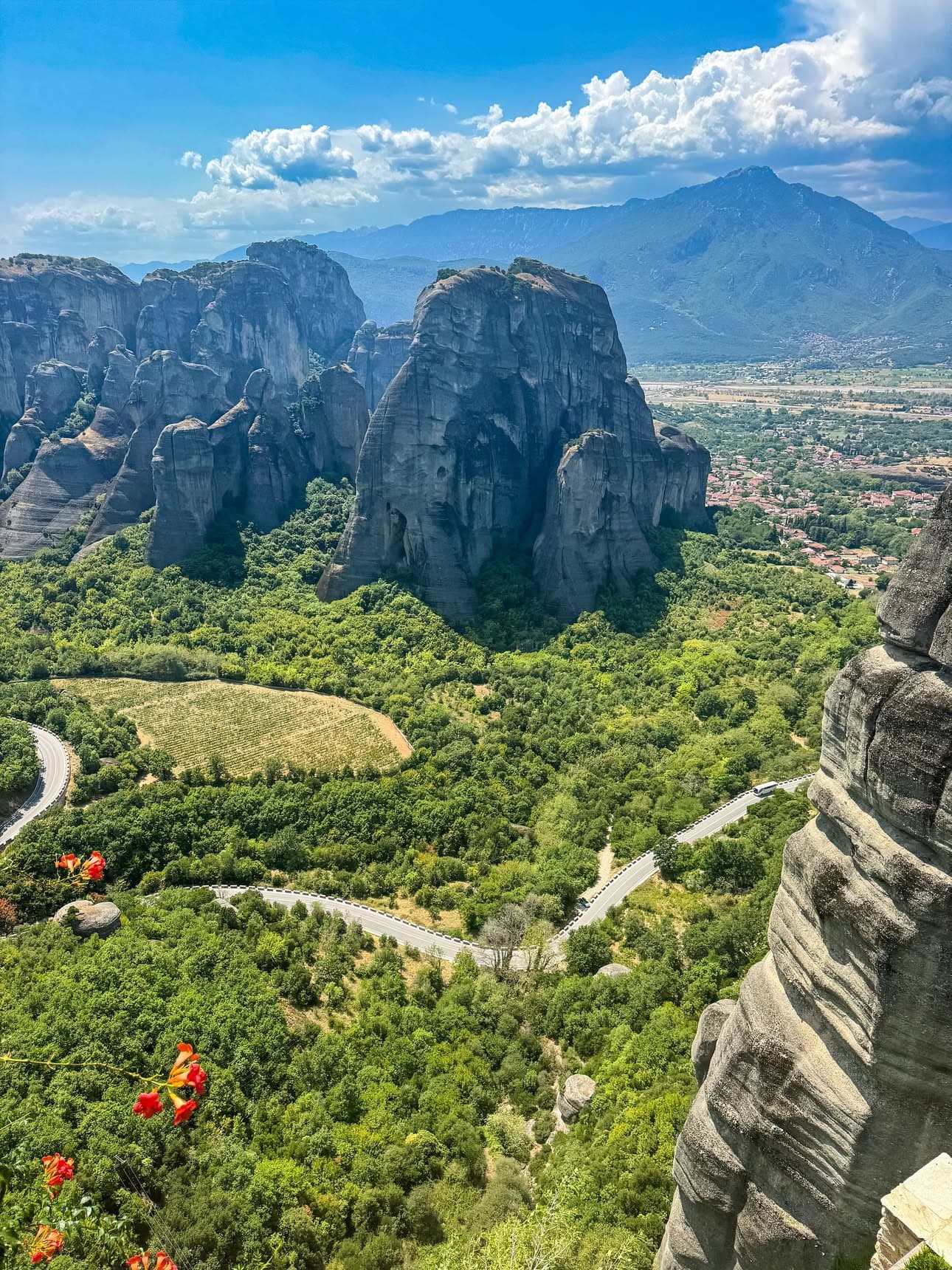 Meteora monasteries perched on towering rock pillars, Greece