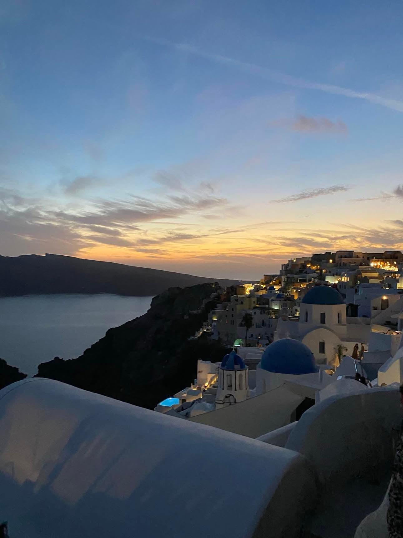 Empty streets of Santorini in September shoulder season
