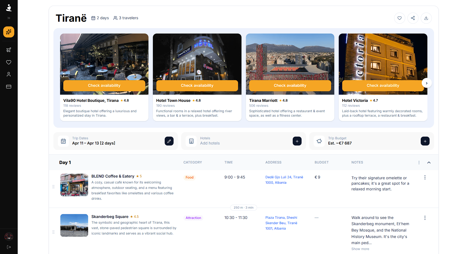tripstone trip planner