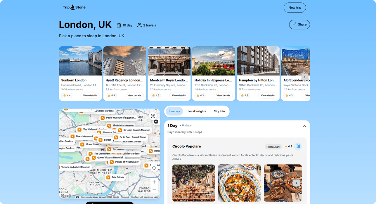 Trip Planner Application